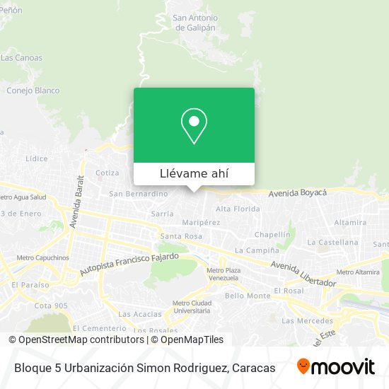 Mapa de Bloque 5 Urbanización Simon Rodriguez