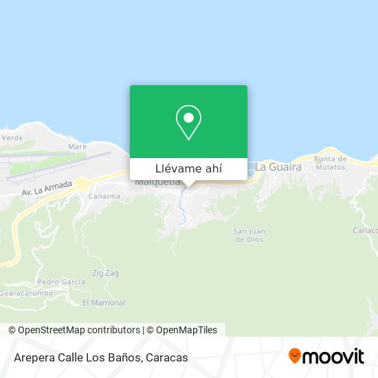 Mapa de Arepera Calle Los Baños