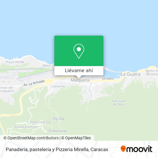 Mapa de Panaderia, pastelería y Pizzeria Mirella