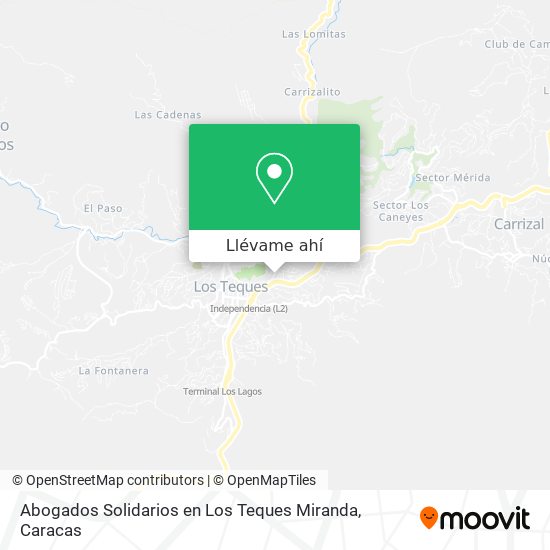 Mapa de Abogados Solidarios en Los Teques Miranda
