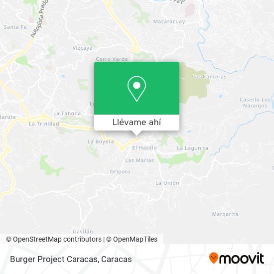 Mapa de Burger Project Caracas