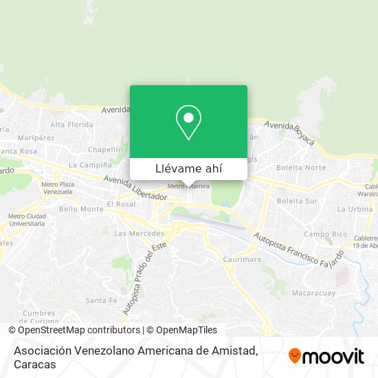 Mapa de Asociación Venezolano Americana de Amistad