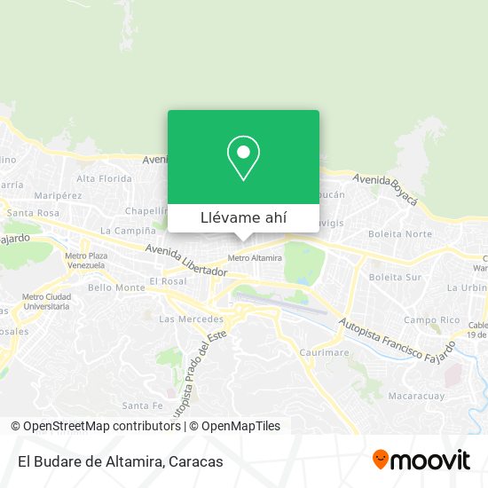 Mapa de El Budare de Altamira