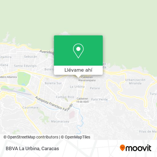 Mapa de BBVA La Urbina