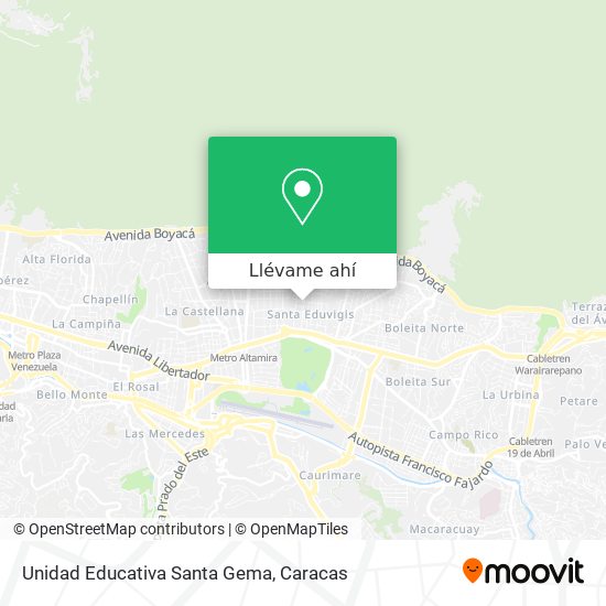 Mapa de Unidad Educativa Santa Gema