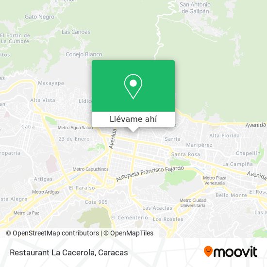Mapa de Restaurant La Cacerola