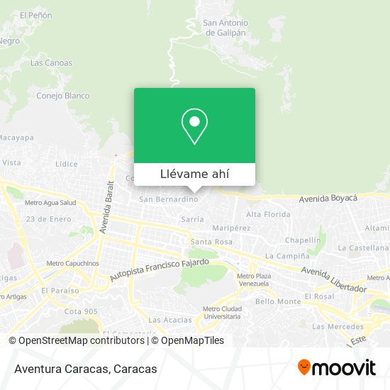 Mapa de Aventura Caracas