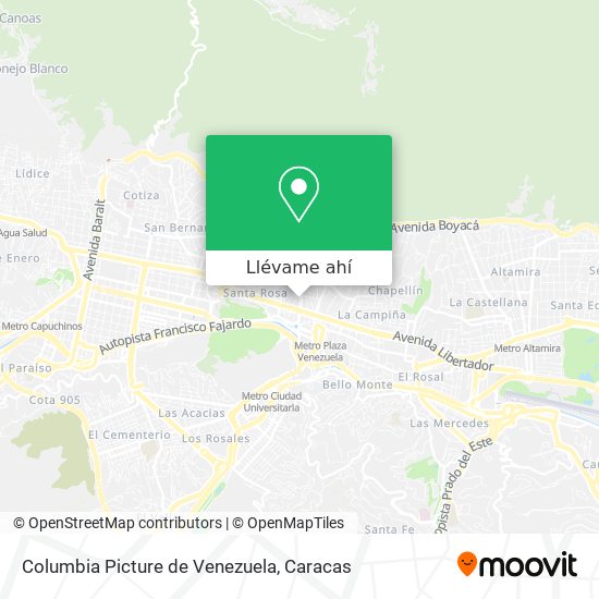 Mapa de Columbia Picture de Venezuela