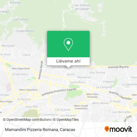 Mapa de Mamandini Pizzería Romana