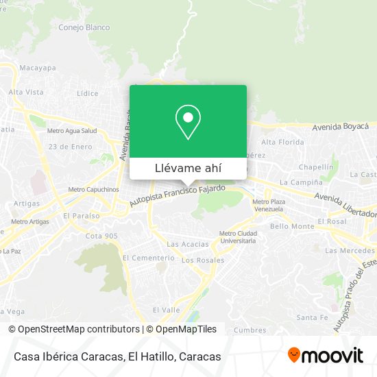 Mapa de Casa Ibérica Caracas, El Hatillo