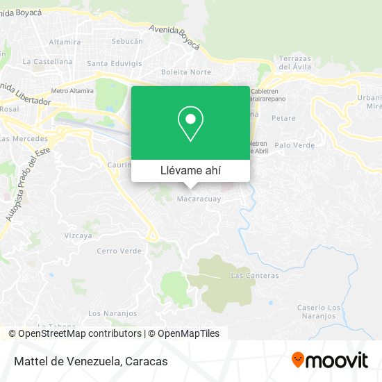 Mapa de Mattel de Venezuela