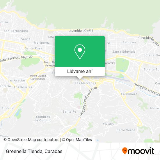 Mapa de Greenella Tienda