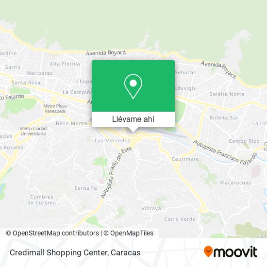 Mapa de Credimall Shopping Center