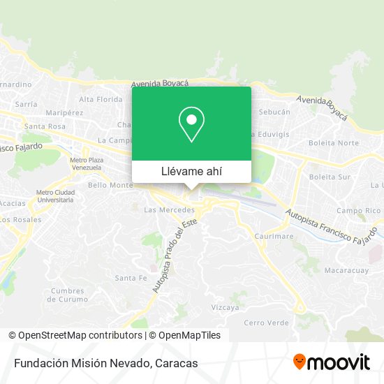 Mapa de Fundación Misión Nevado