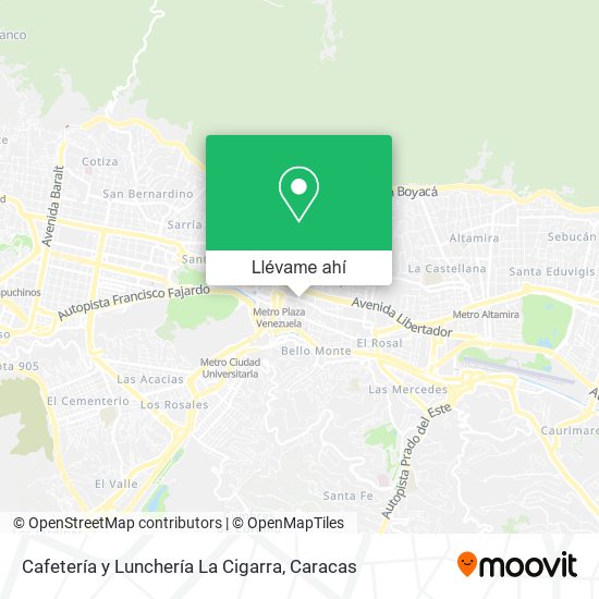 Mapa de Cafetería y Lunchería La Cigarra
