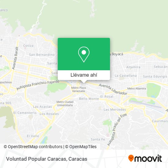 Mapa de Voluntad Popular Caracas