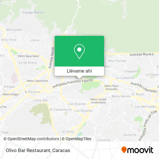 Mapa de Olivo Bar Restaurant