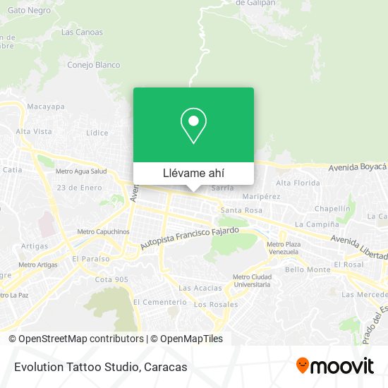 Mapa de Evolution Tattoo Studio