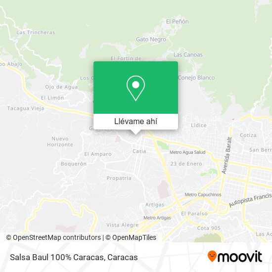 Mapa de Salsa Baul 100% Caracas