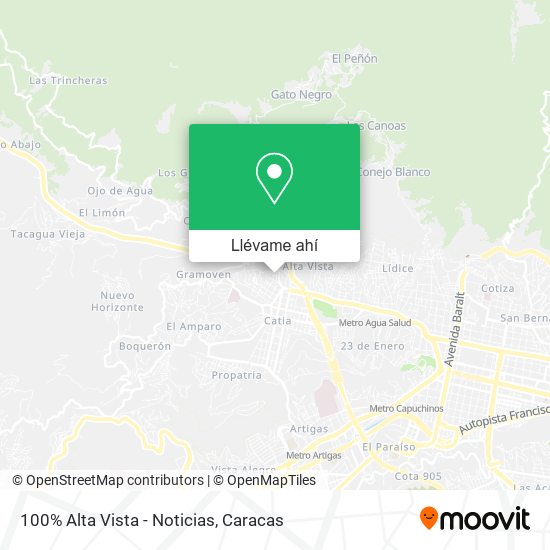 Mapa de 100% Alta Vista - Noticias