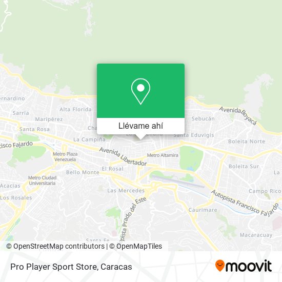 Mapa de Pro Player Sport Store