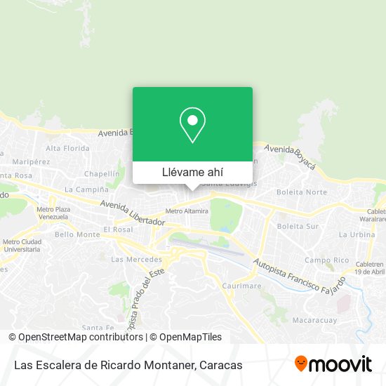 Mapa de Las Escalera de Ricardo Montaner