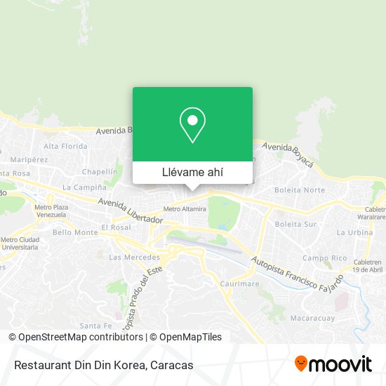Mapa de Restaurant Din Din Korea