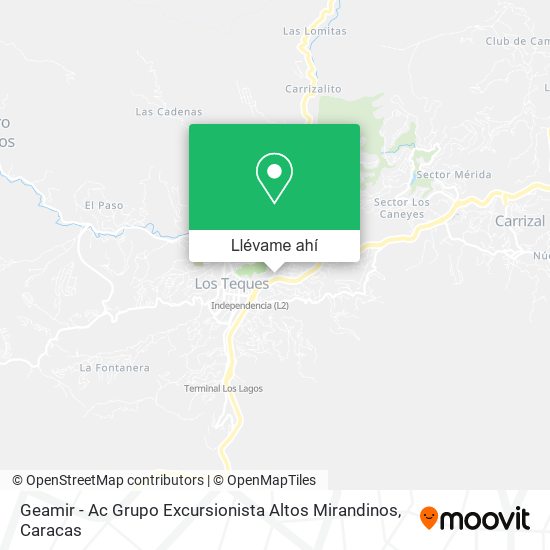 Mapa de Geamir - Ac Grupo Excursionista Altos Mirandinos