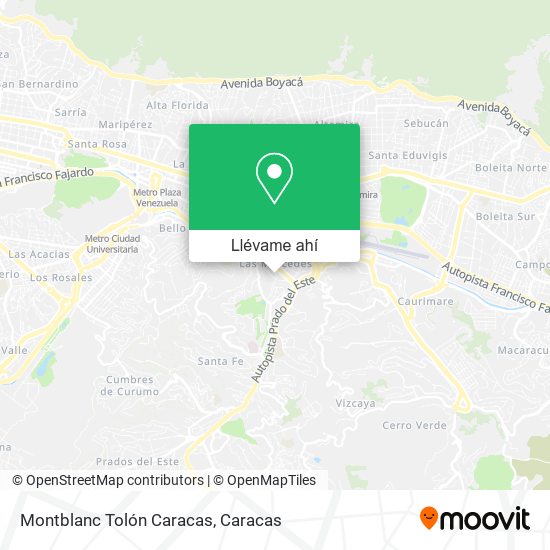 Mapa de Montblanc Tolón Caracas