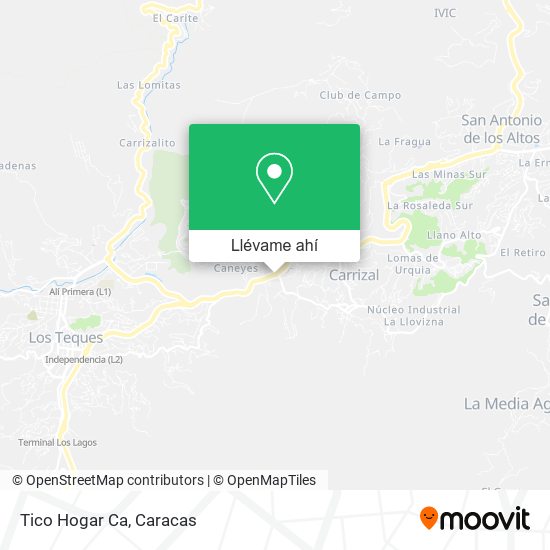 Mapa de Tico Hogar Ca