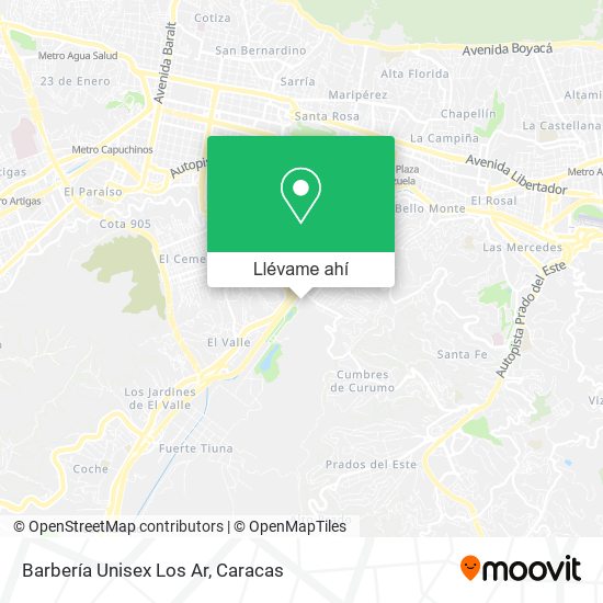 Mapa de Barbería Unisex Los Ar