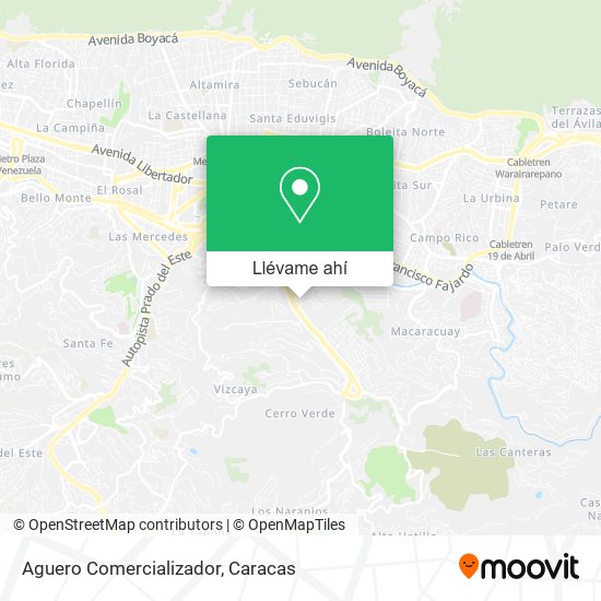 Mapa de Aguero Comercializador