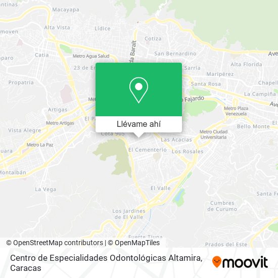 Mapa de Centro de Especialidades Odontológicas Altamira