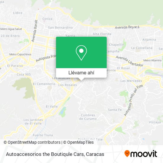 Mapa de Autoaccesorios the Boutiqule Cars