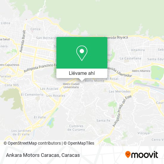 Mapa de Ankara Motors Caracas