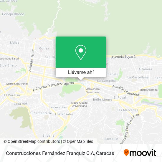 Mapa de Construcciones Fernández Franquiz C.A