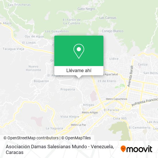 Mapa de Asociación Damas Salesianas Mundo - Venezuela