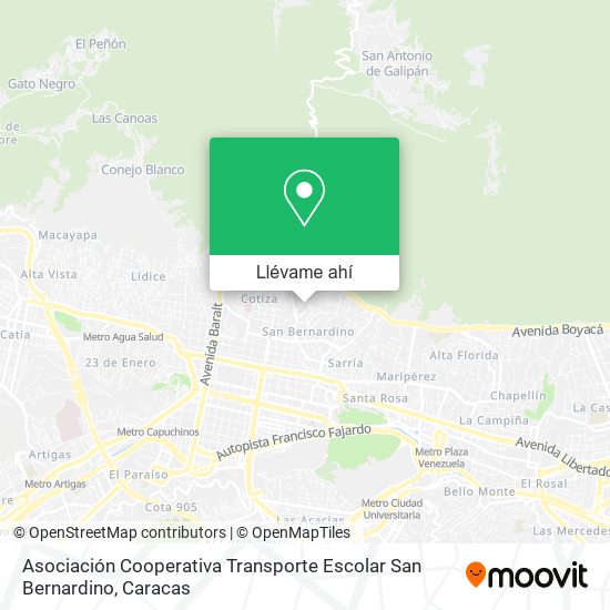 Mapa de Asociación Cooperativa Transporte Escolar San Bernardino