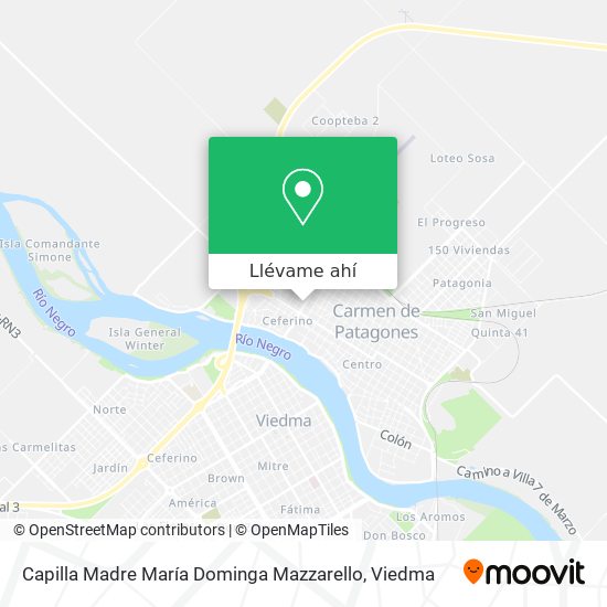 Mapa de Capilla Madre María Dominga Mazzarello