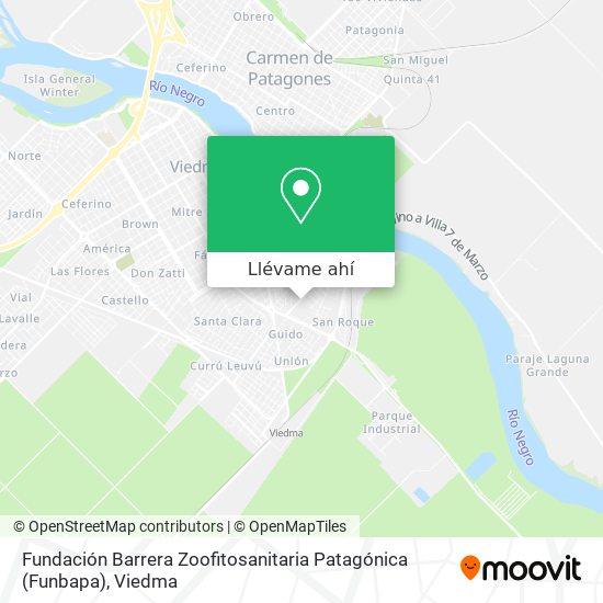 Mapa de Fundación Barrera Zoofitosanitaria Patagónica (Funbapa)