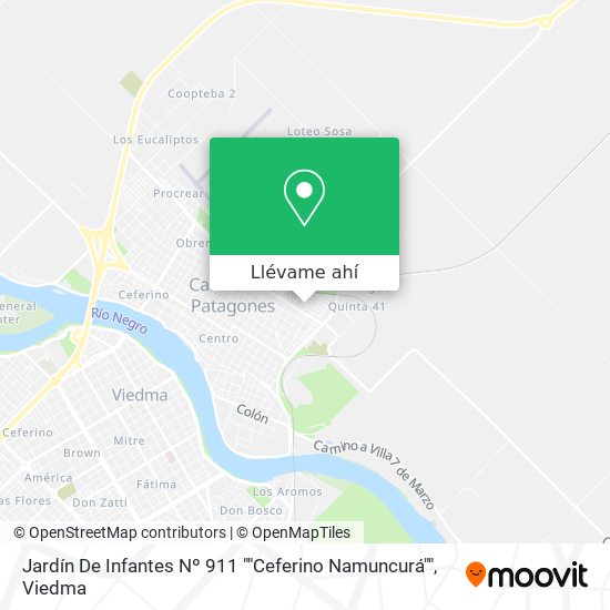 Mapa de Jardín De Infantes Nº 911 ""Ceferino Namuncurá""