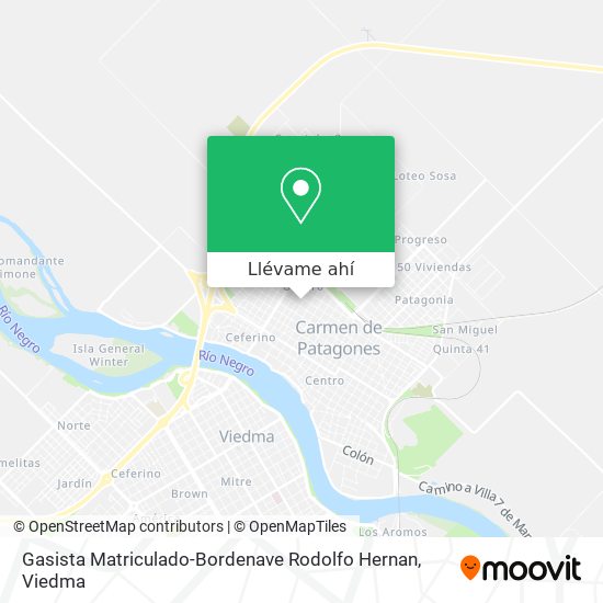 Mapa de Gasista Matriculado-Bordenave Rodolfo Hernan