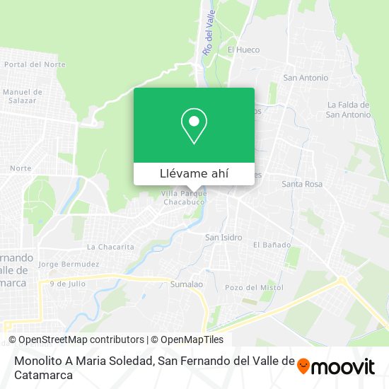 Mapa de Monolito A Maria Soledad