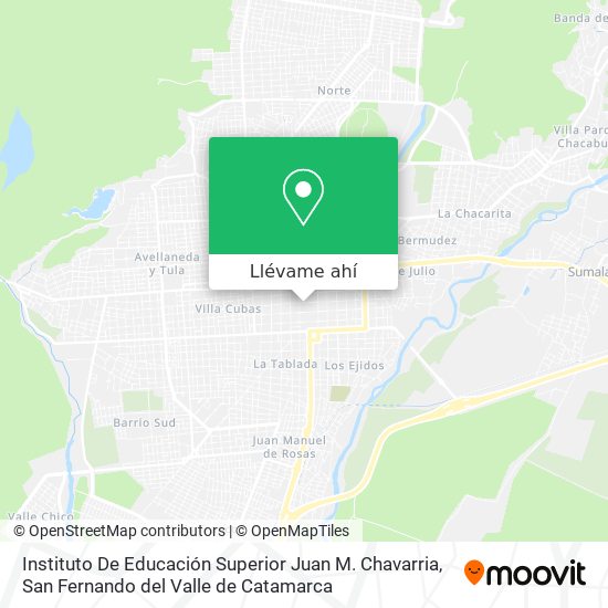 Mapa de Instituto De Educación Superior Juan M. Chavarria