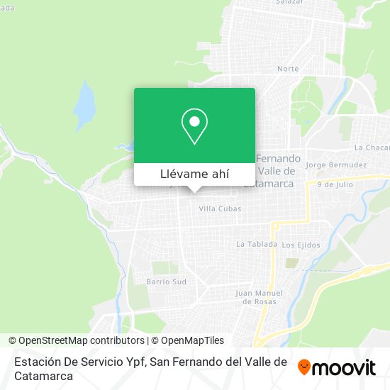 Mapa de Estación De Servicio Ypf