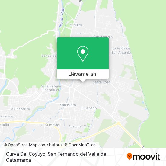 Mapa de Curva Del Coyuyo
