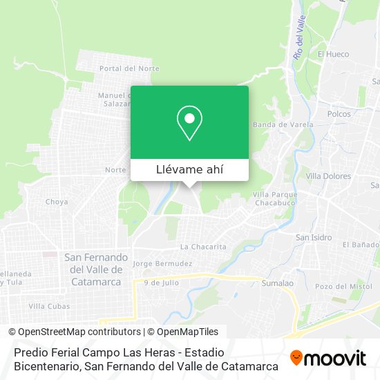 Mapa de Predio Ferial Campo Las Heras - Estadio Bicentenario