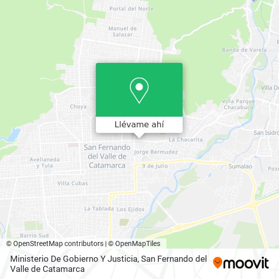 Mapa de Ministerio De Gobierno Y Justicia