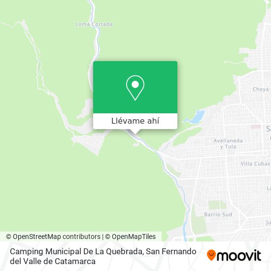 Mapa de Camping Municipal De La Quebrada