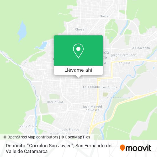 Mapa de Depósito ""Corralon San Javier""